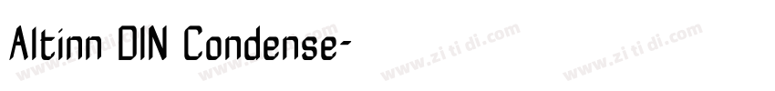 Altinn DIN Condense字体转换